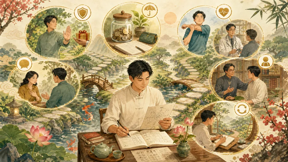 Sáu nhánh giảm rủi ro thực tế gồm ranh giới tài chính sức khỏe giao tiếp hỗ trợ và rà soát