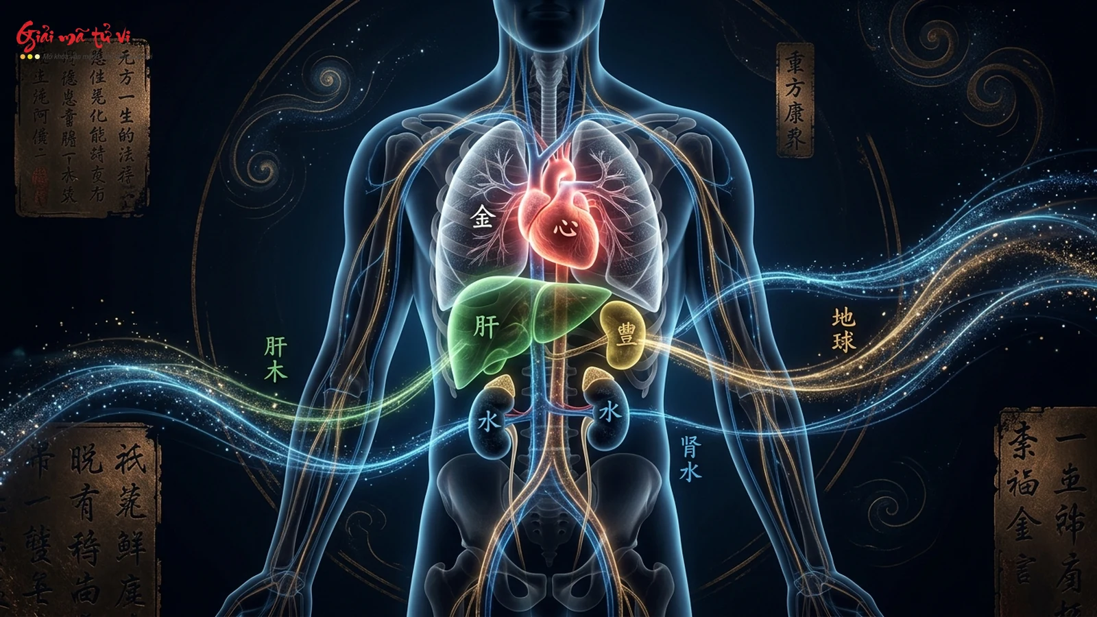 Ma Trận Ngũ Hành Kim Mộc Thủy Hỏa Thổ Đối Ứng Lục Phủ Ngũ Tạng Trong Bát Tự