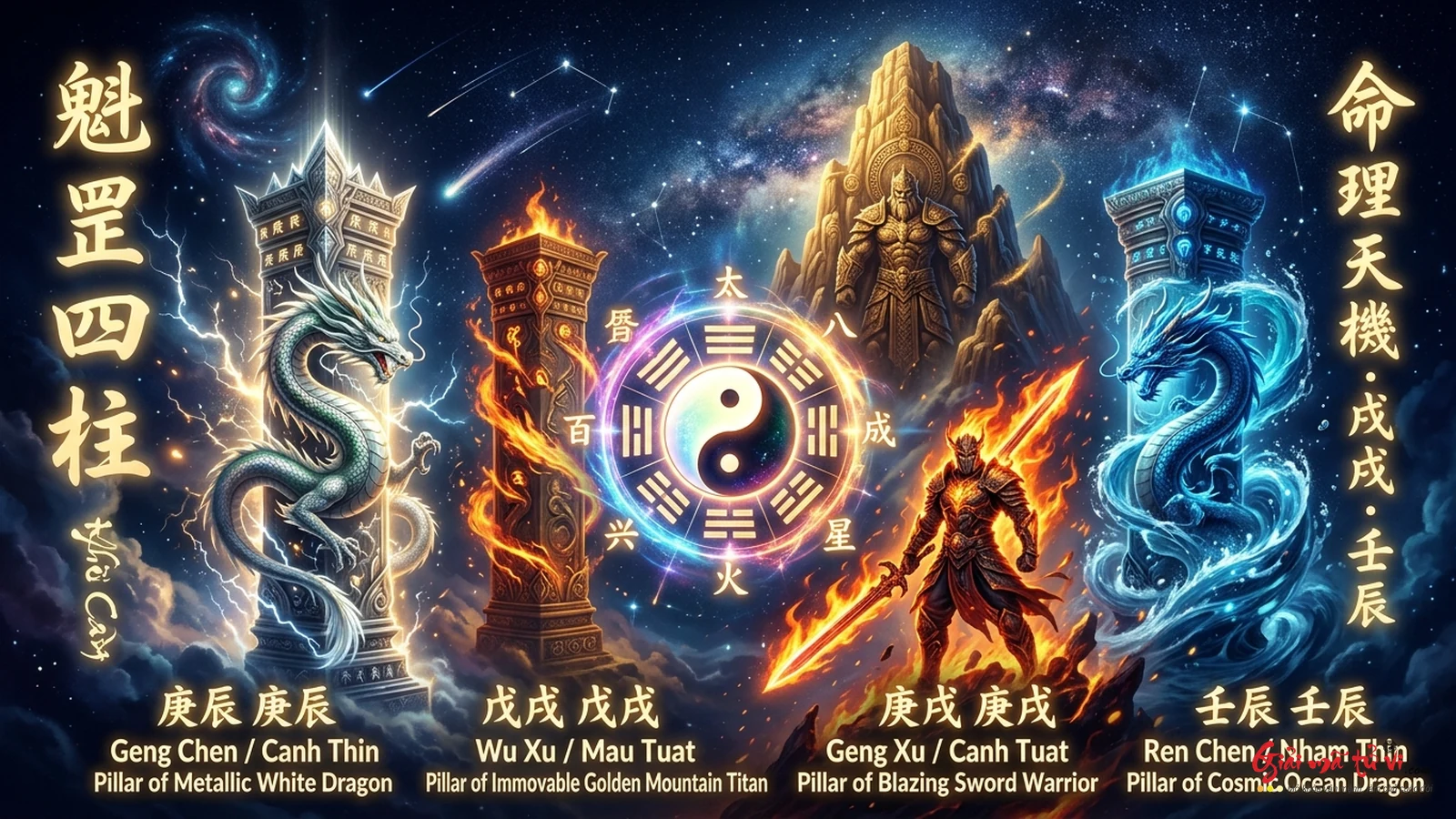 Tứ Đại Khôi Canh Canh Thìn Canh Tuất Mậu Tuất Nhâm Thìn Trong Bát Tự Tứ Trụ