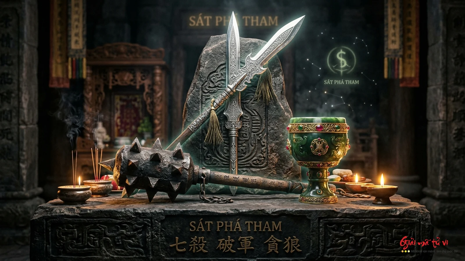 Bảng so sánh vai trò và bản chất năng lượng của Thất Sát, Phá Quân và Tham Lang