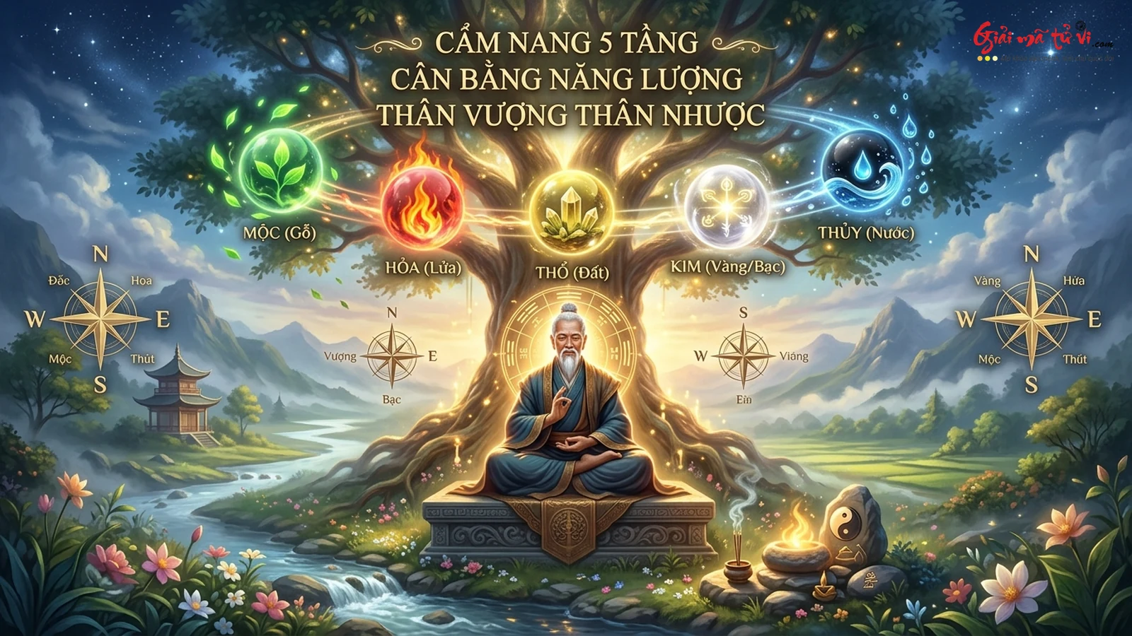 Cẩm Nang 5 Tầng Cân Bằng Năng Lượng Thân Vượng Thân Nhược Cải Biến Vận Mệnh