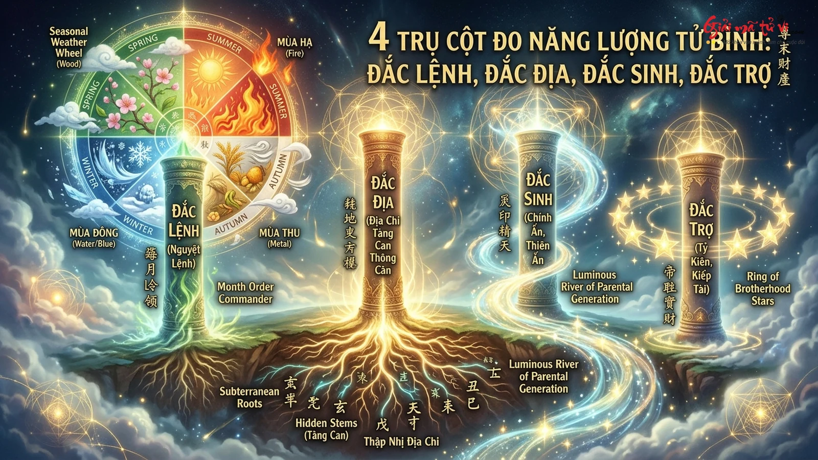 Cơ chế Tứ Hóa Nhập Di (Hóa Lộc, Hóa Quyền, Hóa Khoa, Hóa Kỵ) và điểm rơi thời vận xuất ngoại định cư trong Đại Vận