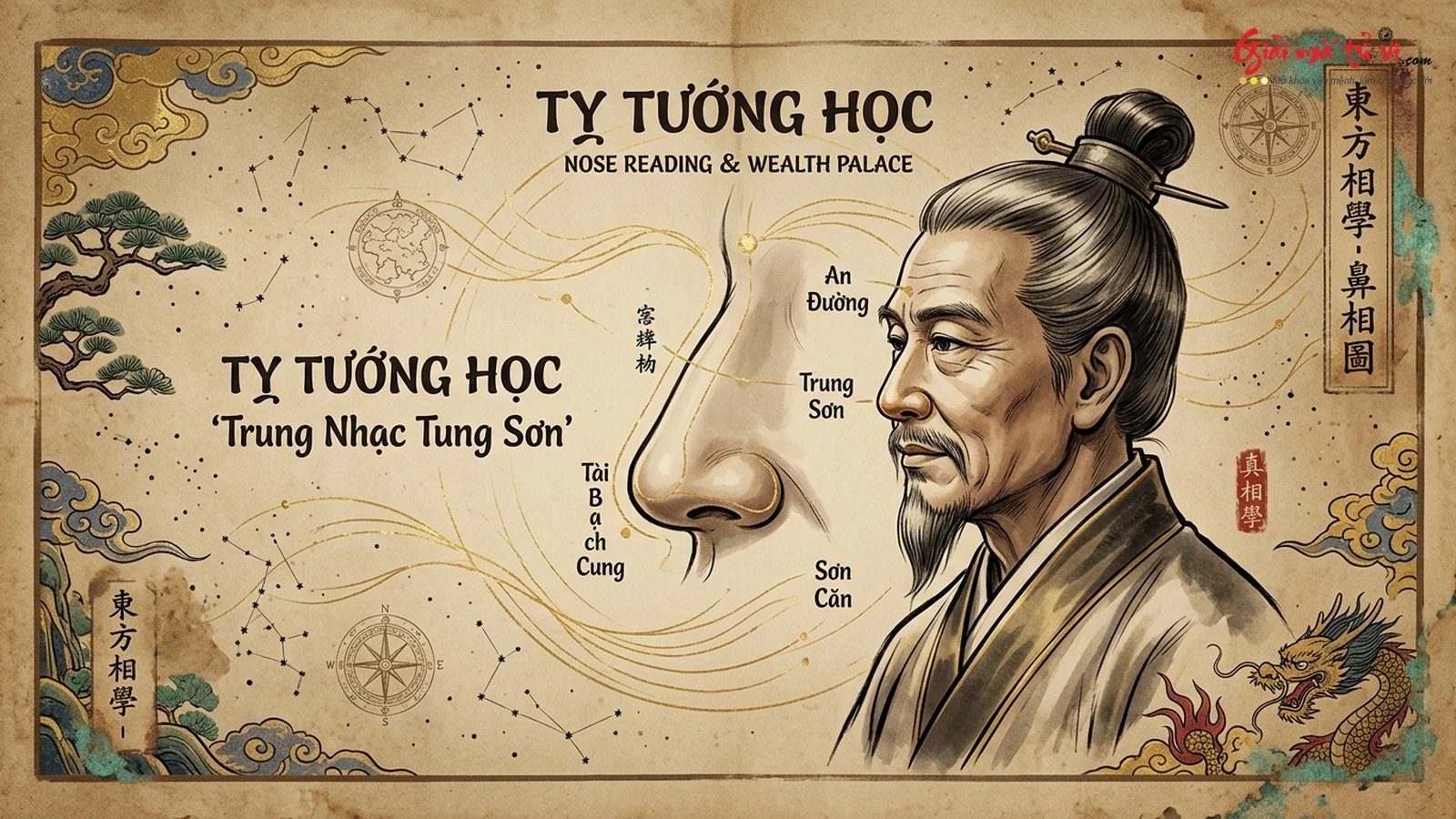 Tỵ Tướng Học Toàn Thư Tướng Mũi Cung Tài Bạch Thẩm Biện Quan Trung Nhạc Tung Sơn Trong Nhân Tướng Học Á Đông