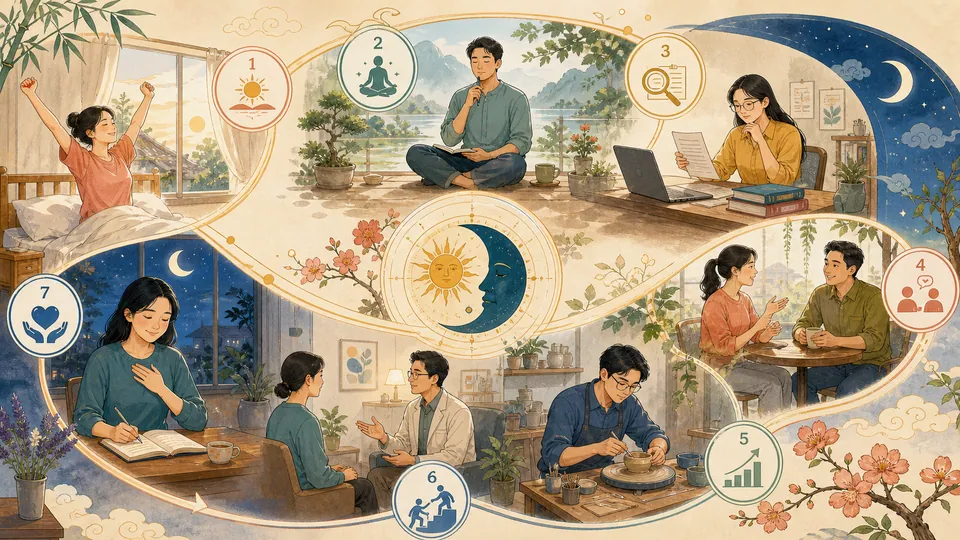 Bảy thói quen phục hồi cân bằng nhịp ngày đêm phản hồi kỹ năng và hỗ trợ chuyên môn