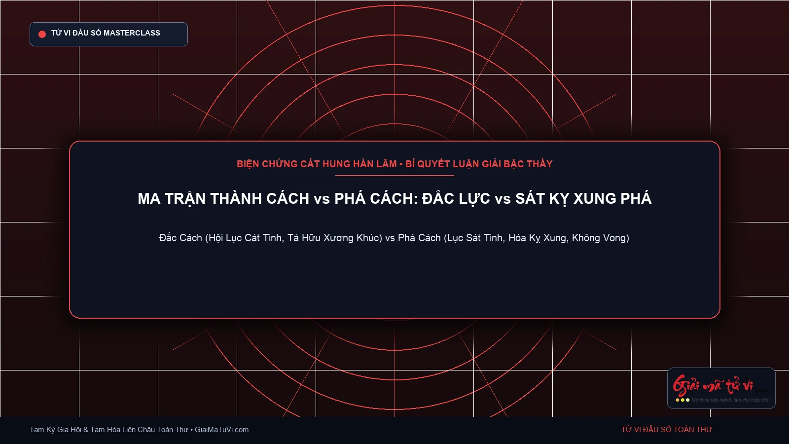 Cơ chế Thành cách và Phá cách Tam Kỳ Gia Hội do Sát Kỵ xung phá