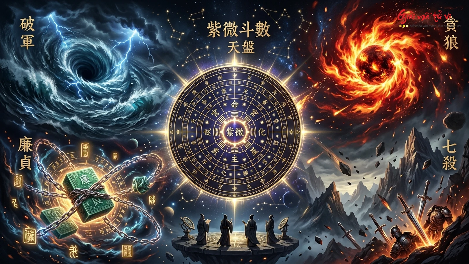 Tứ Đại Hung Cách Trong Tử Vi Đẩu Số: Toàn Thư Linh Xương Đà Vũ, Hình Tù Giáp Ấn, Cự Hỏa Kình Dương, Mã Đầu Đới Kiếm