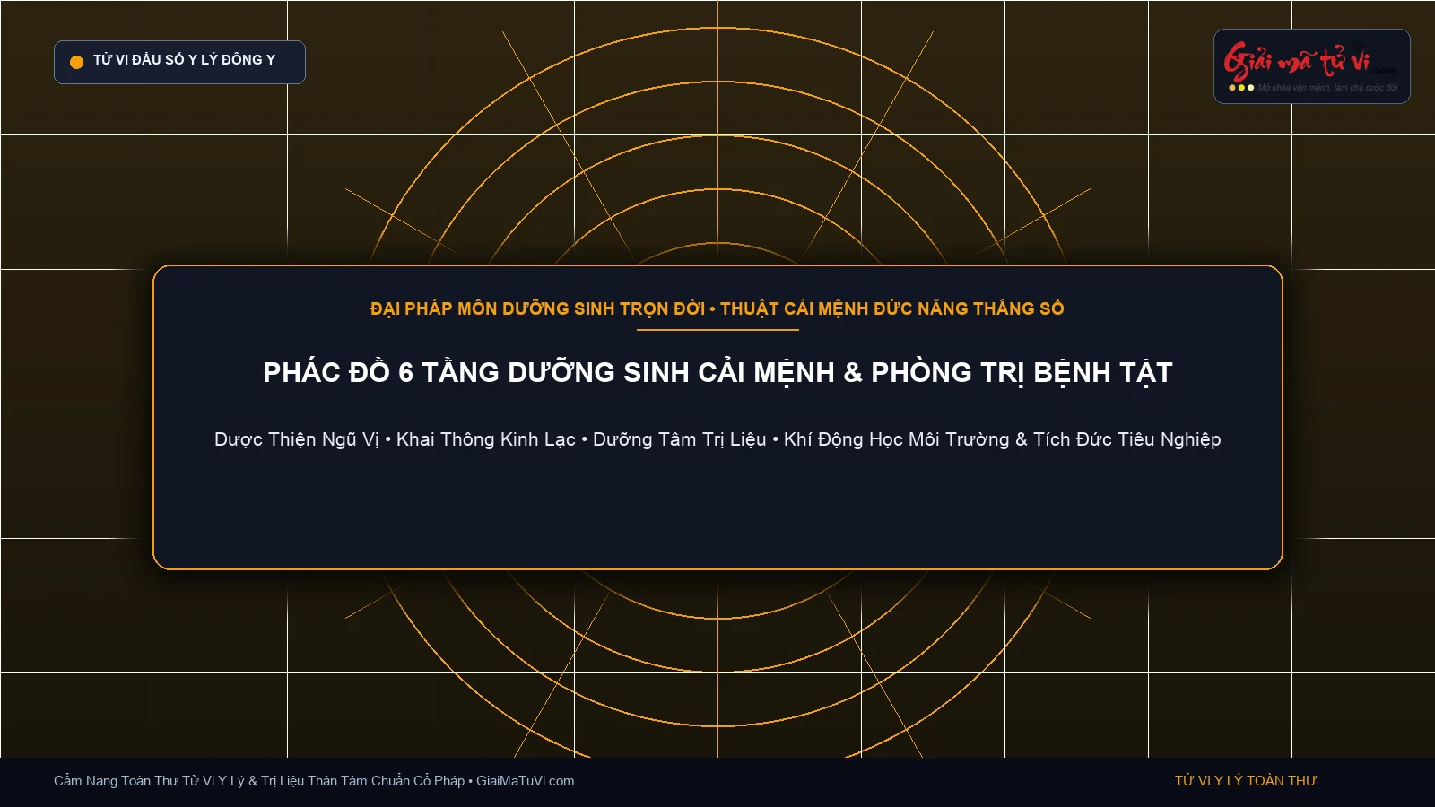 Phác đồ 6 tầng dưỡng sinh cải mệnh trị liệu thân tâm chuẩn Tử Vi Y Lý Đông Y