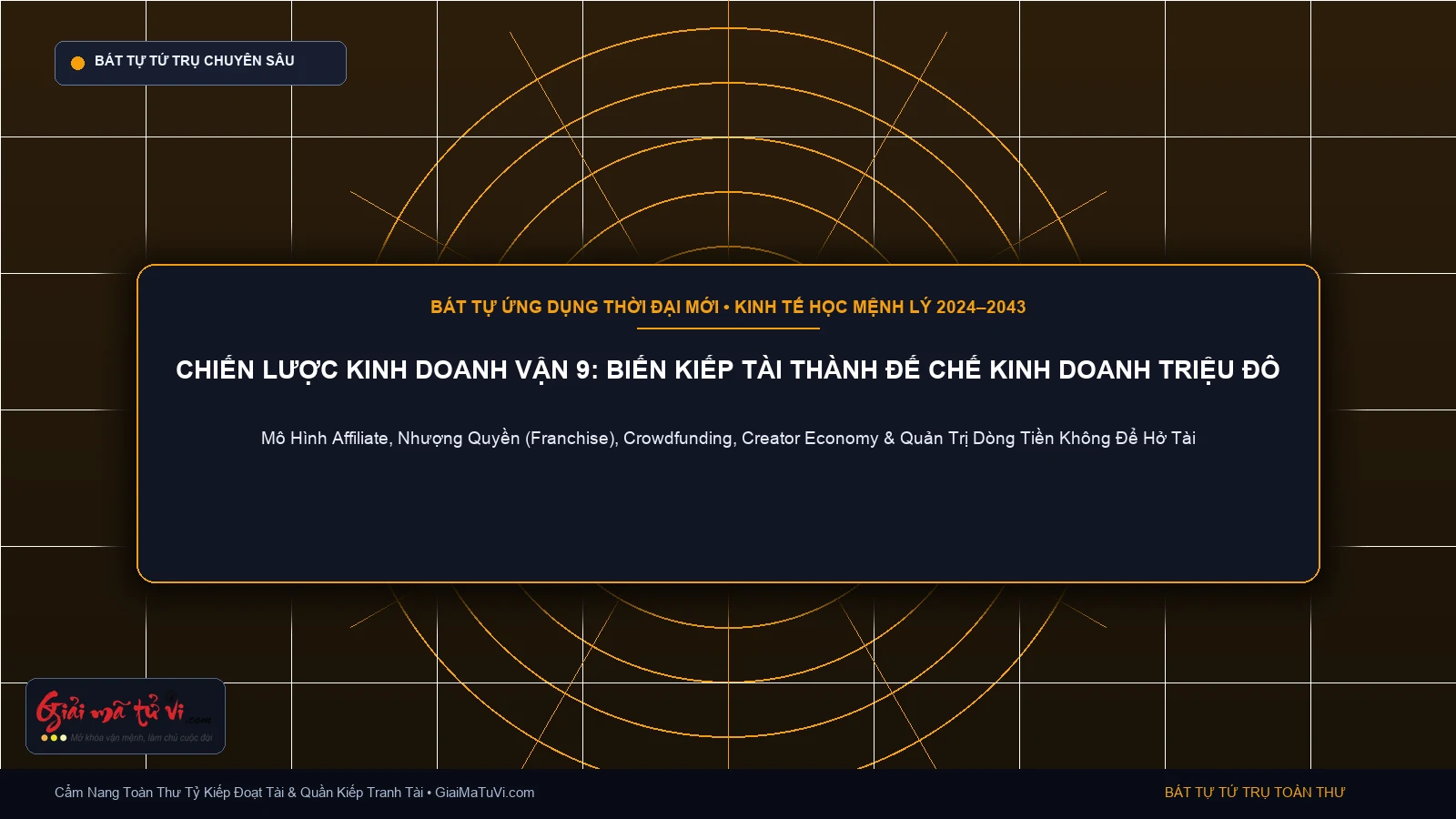 Chiến lược kinh doanh Vận 9 biến Kiếp Tài thành đế chế triệu đô: Mô hình Affiliate, Franchise, Crowdfunding, Creator Economy và quản trị dòng tiền khép kín