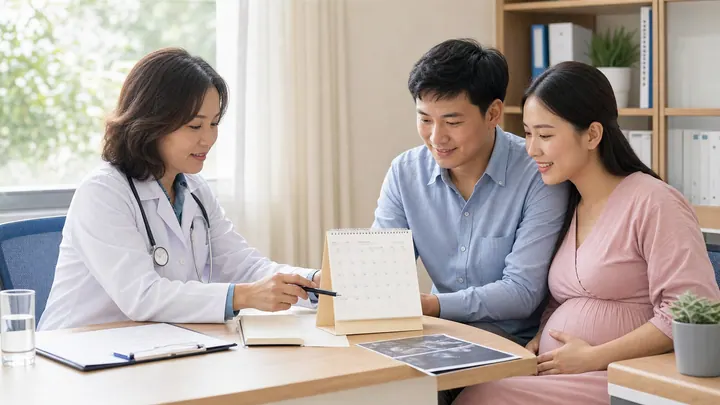 Sản phụ và người nhà trao đổi trực tiếp với bác sĩ chuyên khoa về chỉ định mổ bắt con