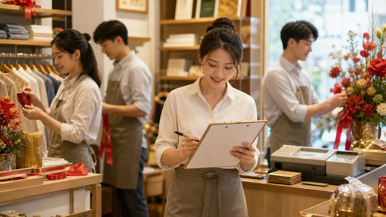 Nhân sự chuẩn bị hàng hóa và danh sách các đầu việc trước ngày khai trương